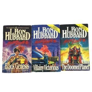 L Ron Hubbard Mission Earth 2 Black Genesis Three Book Paperback Bundle